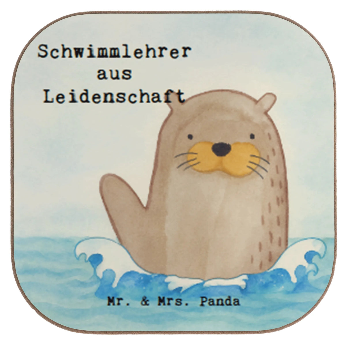 Square coaster Swimming Instructor Passion Design gift, sayings, gift idea, best, farewell gift, passing exam, anniversary, retirement, promotion, job start, profession