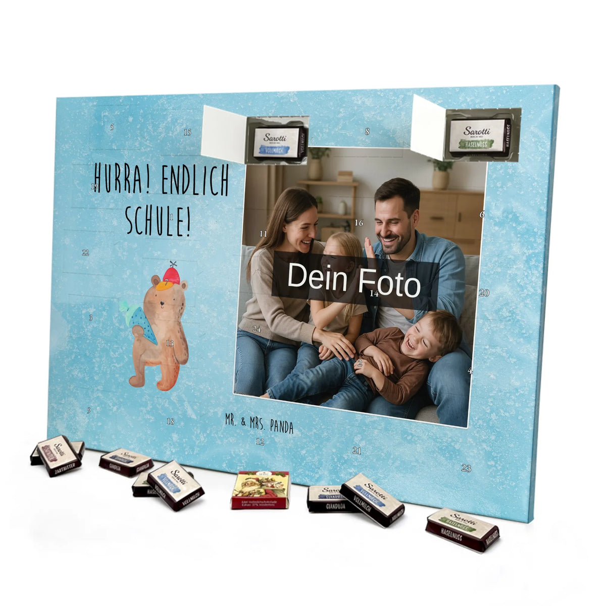 Personalisierter Schoko Foto Adventskalender Bär Schultüte Foto Schokoladen Adventskalender, Fotokalender Advent, Foto Adventskalender, Schoko Foto Adventskalender, Personalisierter Schoko Foto Adventskalender, Teddybär, Teddy, Bär, Schulanfang, Schule Geschenk, Bär Motiv, Erster Schultag Geschenk, Grundschule, Schultüte, Einschulung Geschenk, Schulbeginn
