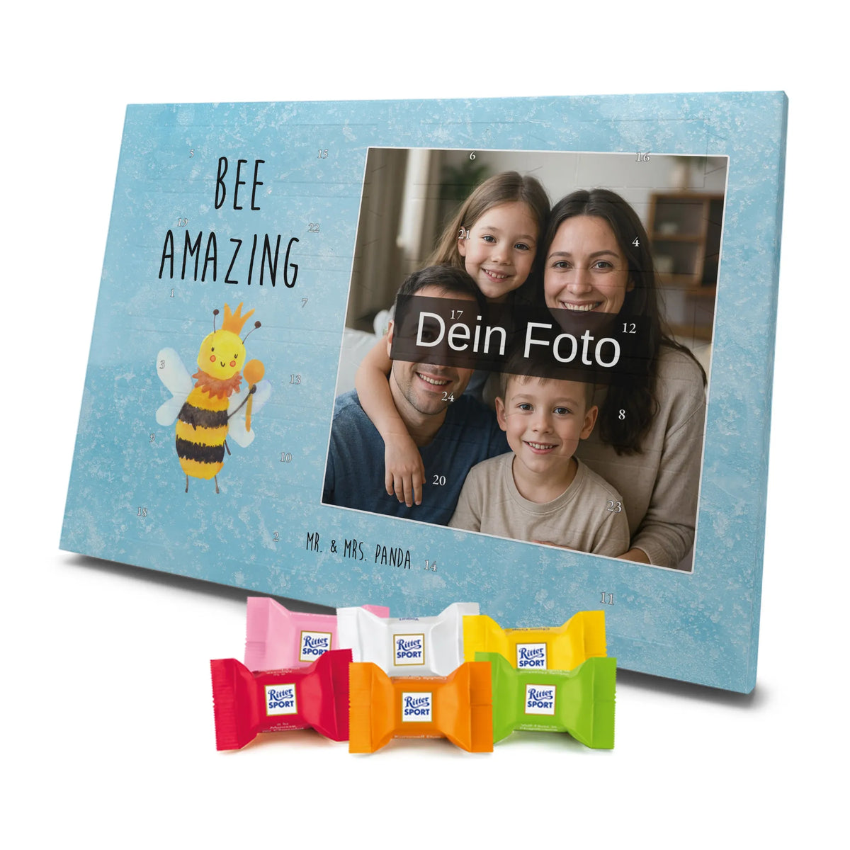 Personalisierter Schoko Foto Adventskalender Biene König Fotokalender Advent, Schoko Foto Adventskalender, Foto Schokoladen Adventskalender, Foto Adventskalender, Personalisierter Schoko Foto Adventskalender, Wespe, Hummel, Biene