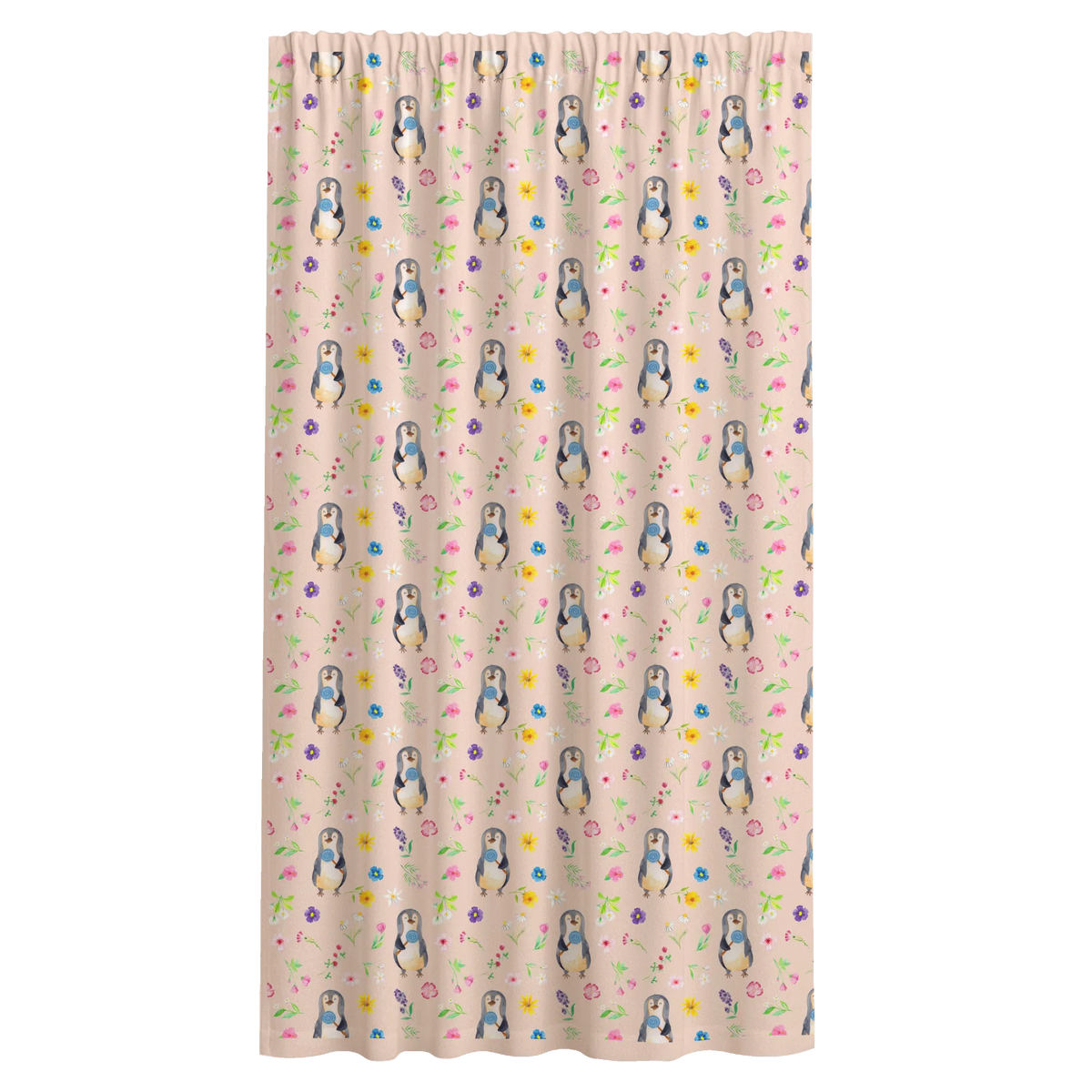 Vorhang Pinguin Lolli Muster Baumwollvorhang, Schiebevorhang, Flächenvorhang, Vorhang, Gardinenschal, Stoffvorhang, Gardine, Vorhang Schal, Seitenschal, Pinguin, Blödsinn, Süßigkeiten, Pinguine, Spruch, Gauner, Ganove, Rabauke, Rebell, Lolli