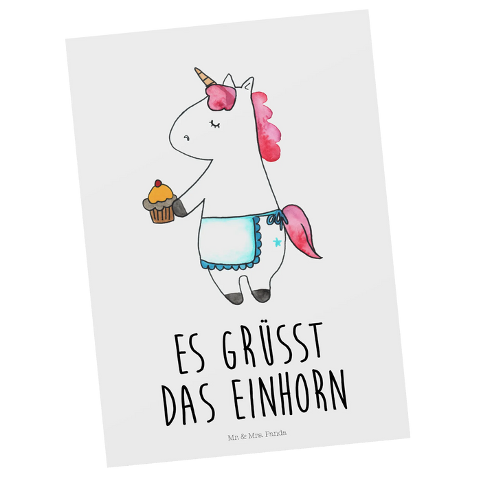 Postkarte Einhorn Muffin
