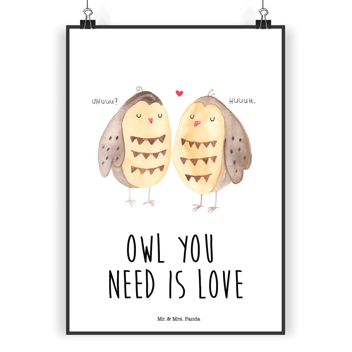 Poster Eulen Liebe
