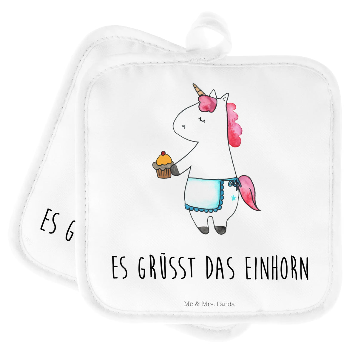 2er Set Topflappen  Einhorn Muffin Topfuntersetzer, Zwei Topflappen, 2er Set Topflappen, Doppel Topflappen, Topflappen Set, Kochlappen, Topflappen 2er Set, topfhalter, Ofenlappen, Topflappenset, Topflappen im Doppelpack, Topflappen, Unicorn, Einhorn, Einhörner, Einhorn Deko, Kekse, Muffin, Geburtstag, Geburtstagsgrüße, Liebesgrüße, Grüße, Glückwünsche, Backen