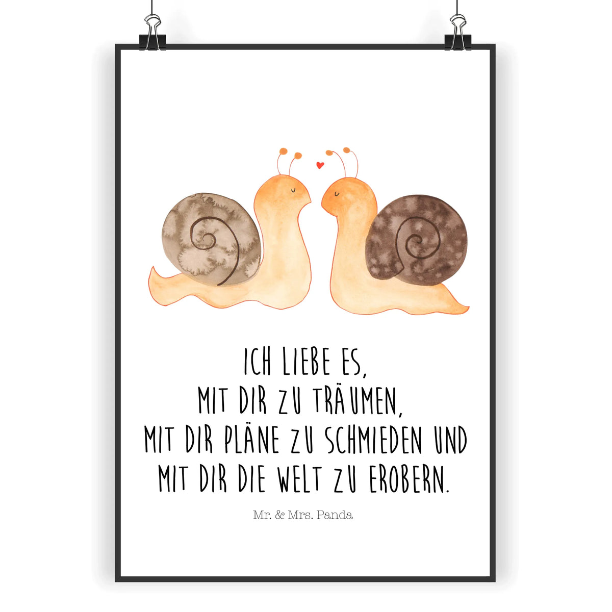 Poster Schnecken Liebe