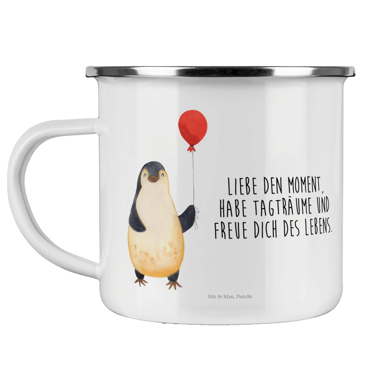Kempingowy kubek emaliowany pingwin balon Motivtasse, emaillebecher, Outdoor Tasse, metallbecher, Campingbecher, Campingtasse, Teetasse, Blechtasse, Kaffeepott, Emaille Becher, wanderbecher, Reisebecher, Tasse Emaille, Teebecher, reisetasse, Pott, outdoortasse, blechbecher, wandertasse, Haferl, becher emaille, Emailletasse, Outdoor Becher, Emaille Tasse, Pinguin, Tagträume, Motivation, Lebenslust, Liebe, Luftballon, Pinguine, Glück, Geschenkidee, Neustart, Neues Leben, Geschenk Freundin, Beste Freundin