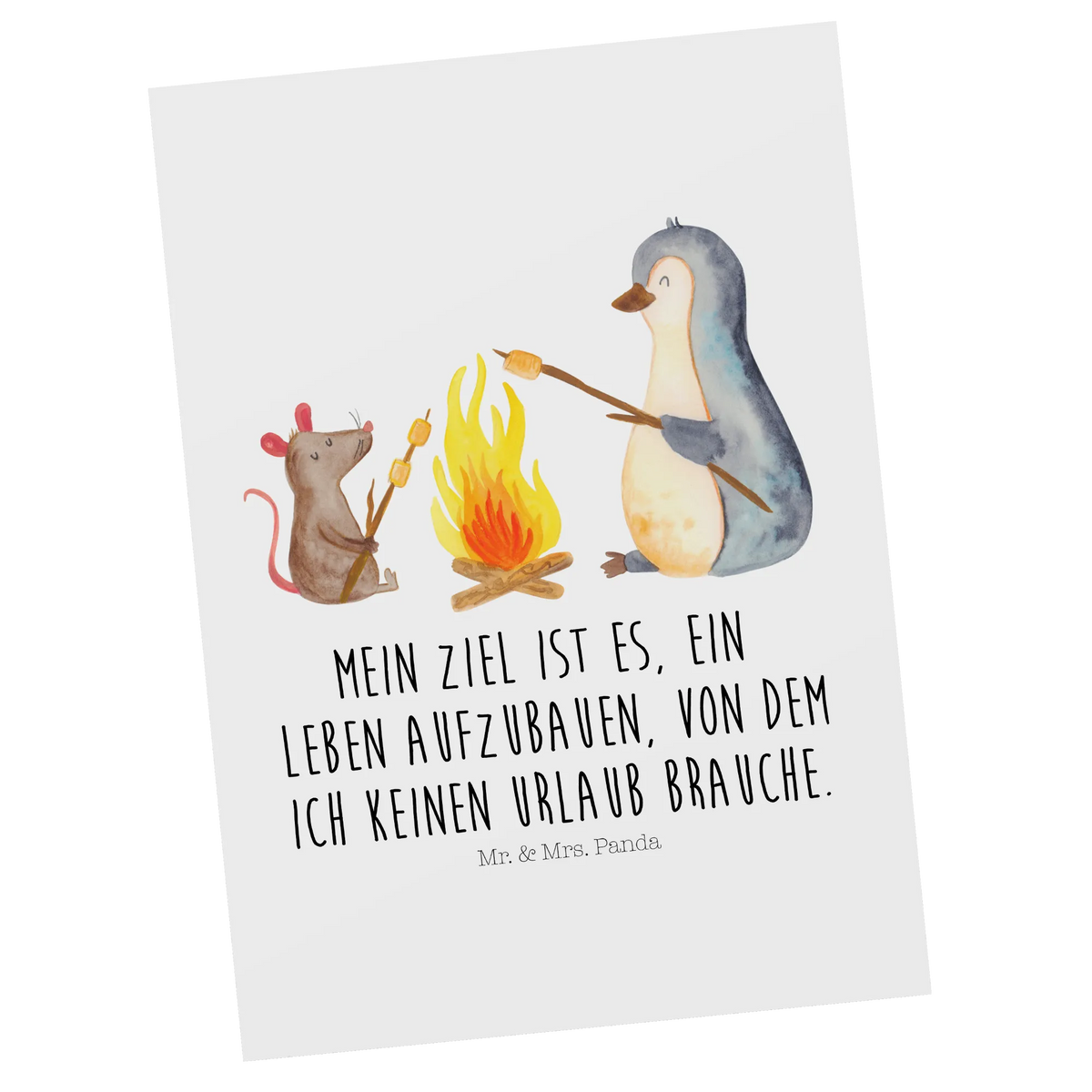 Postcard Penguin campfire North Pole, Penguins, fire, penguins, new start, work, campfire, life motivation, life motto, everyday office life, mouse