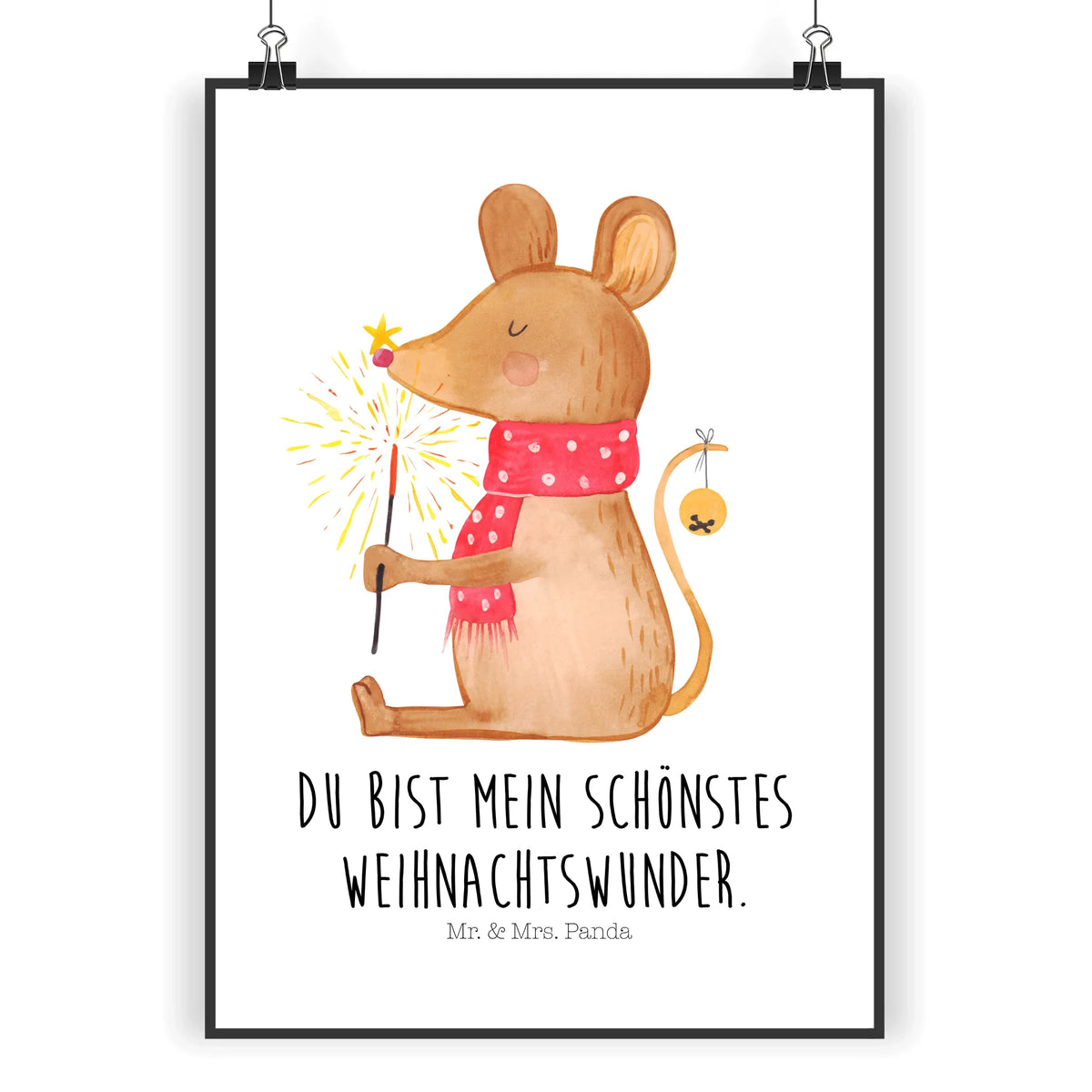 Poster Maus Weihnachten