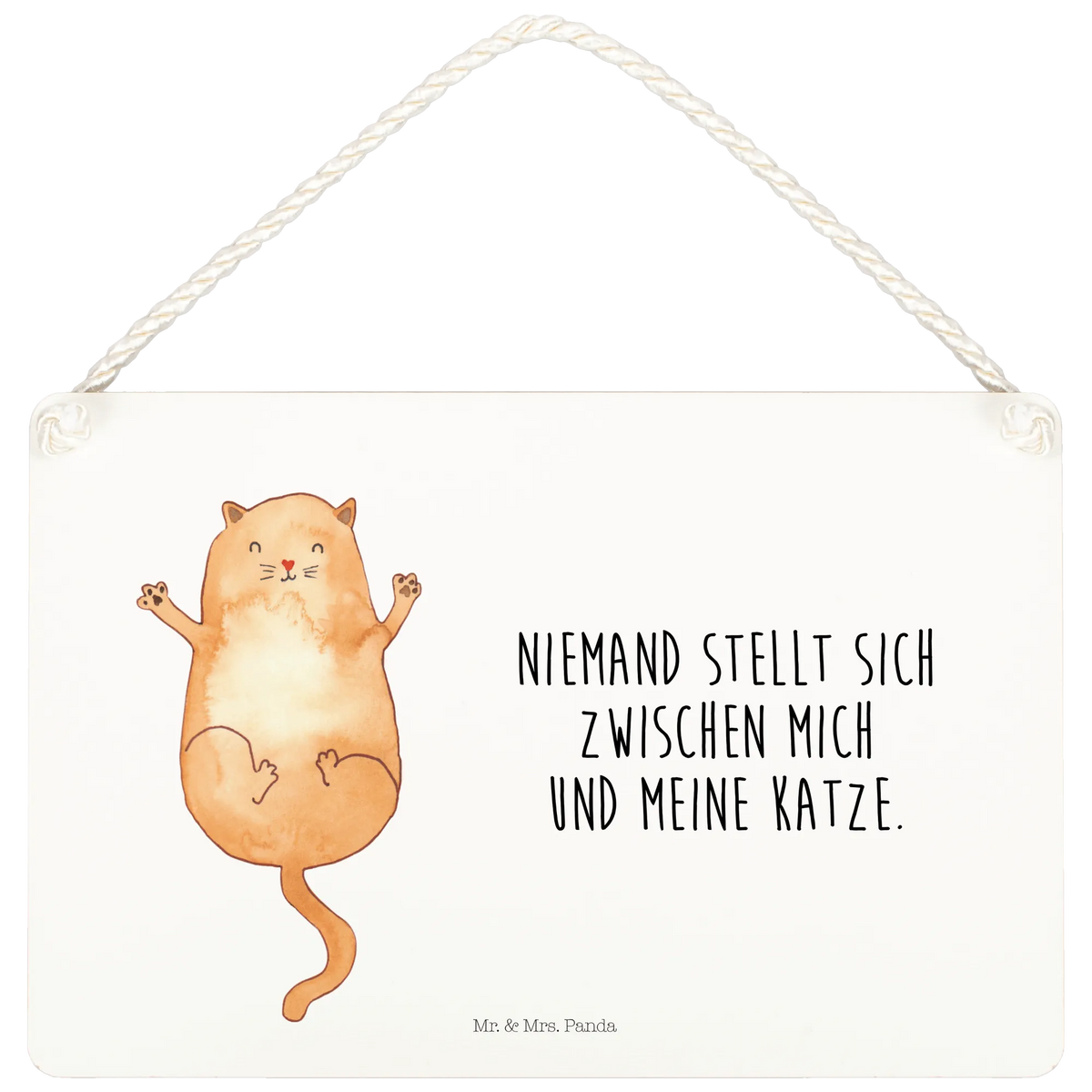 Deko Schild Katze Umarmen