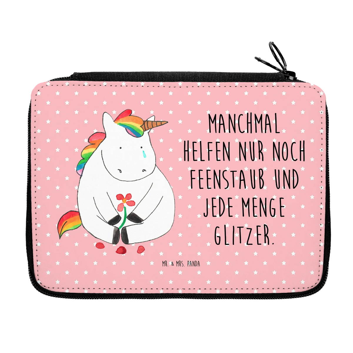 Leather folder unicorn Sad grief, friends, consoling, greeting card, Friendship, flower