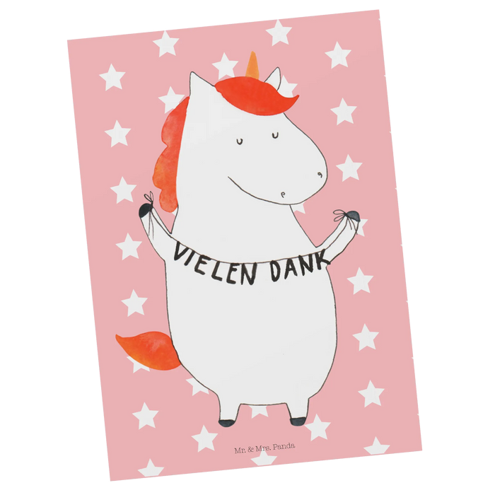Postcard unicorn Thank you very much