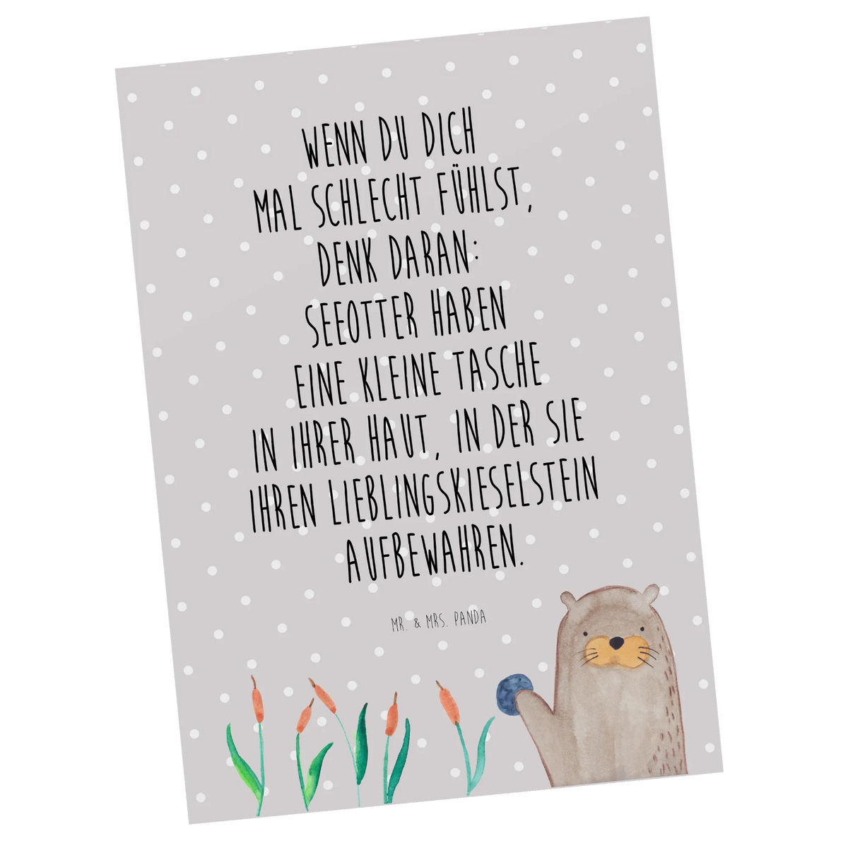 Postcard otter Stone gift, paper, gift card, card, Postcard, invitation, letter, invitation card, postcards, otter, marten, sea otter, European otter, water mammal, aquatic animal, baby otter, predator, water, otter gifts, animal lover, gift ideas for animal lovers, animal, mammal, water animal, gifts for people in love, Otter Sea Otter Lake Otter