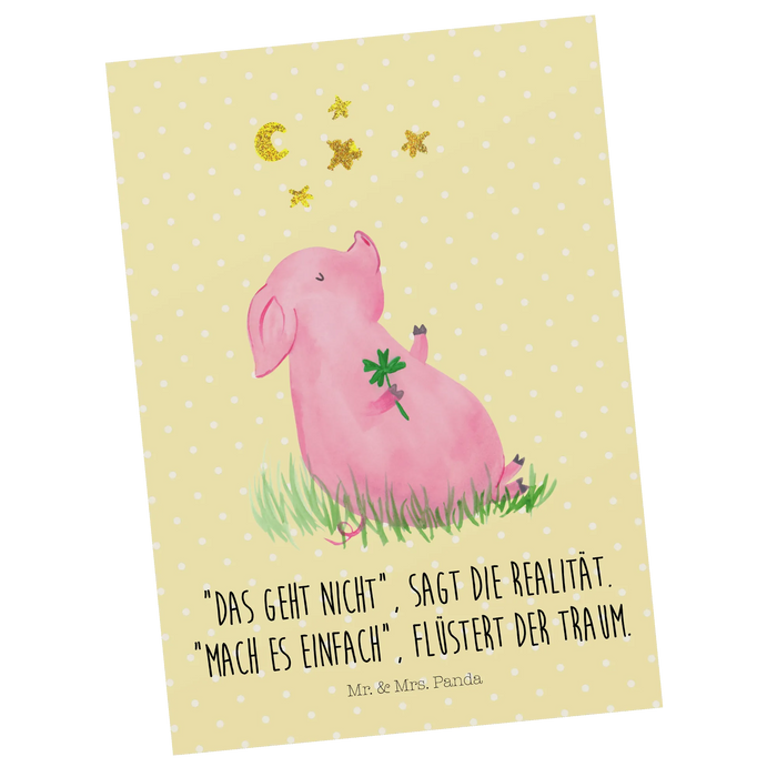 Postcard Pig Luck