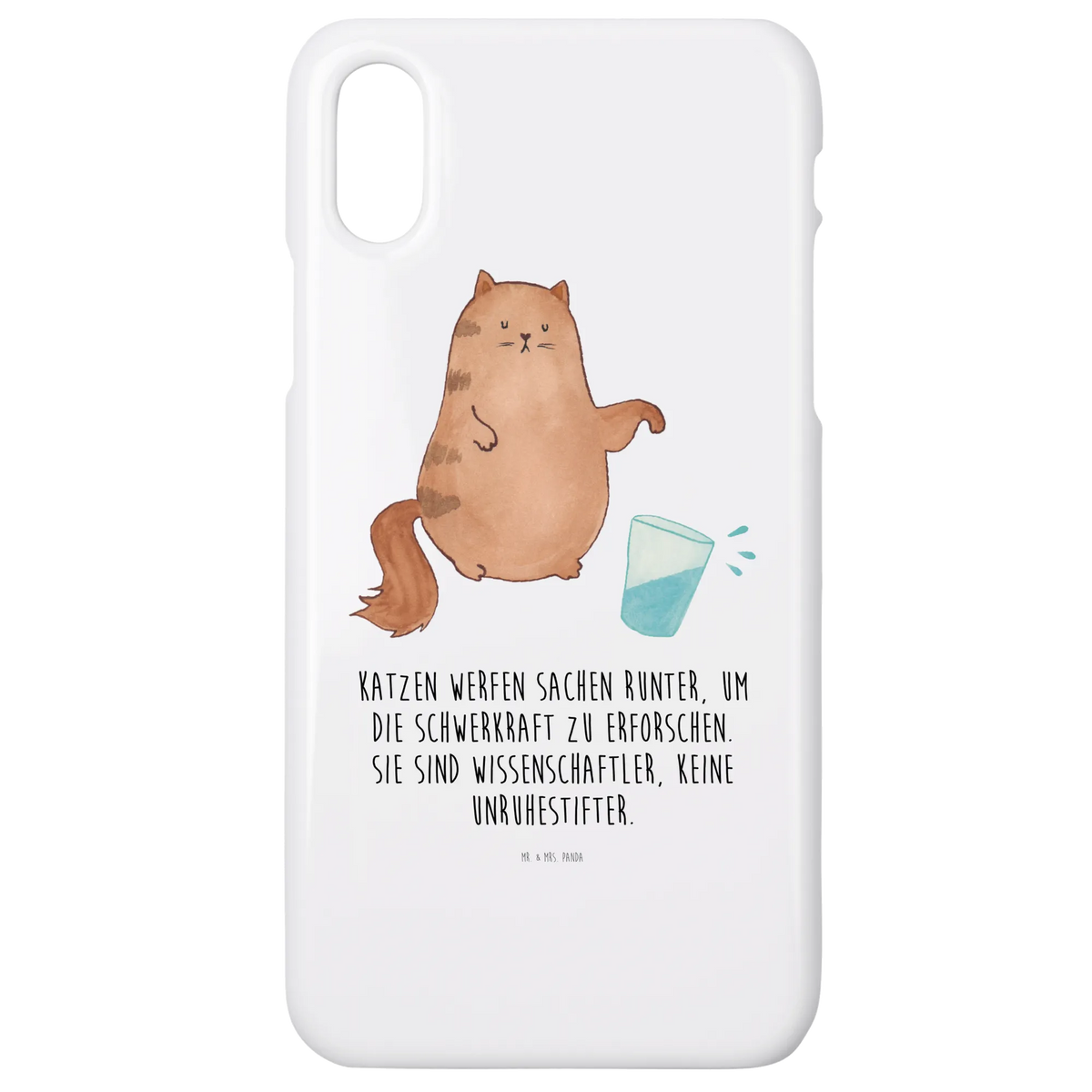 Handyhülle Katze Wasserglas
