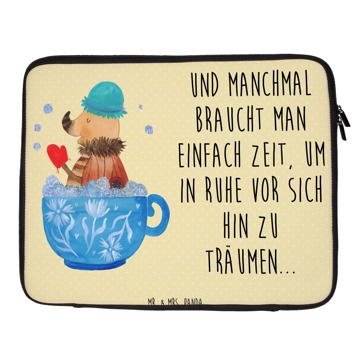 Notebook Tasche Motte Schaumbad