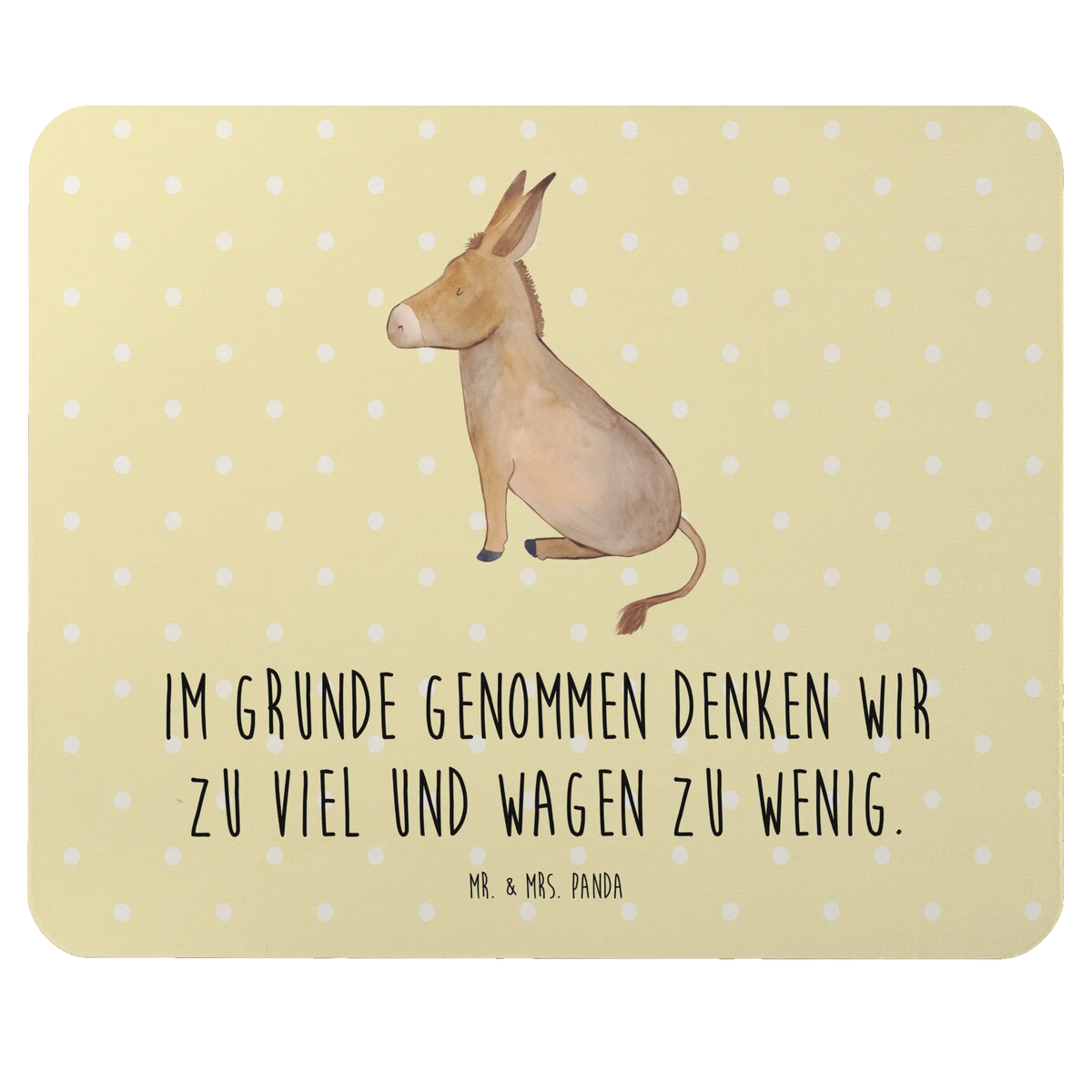 Mouse mat Donkey card, gift ideas, gifts, small animals, cute, cute animal motives, hand drawn, funny sayings, good mood, special gifts, animal lover, Donkey, aim in life, goal, courage, courage to face life, happiness in life, wisdom