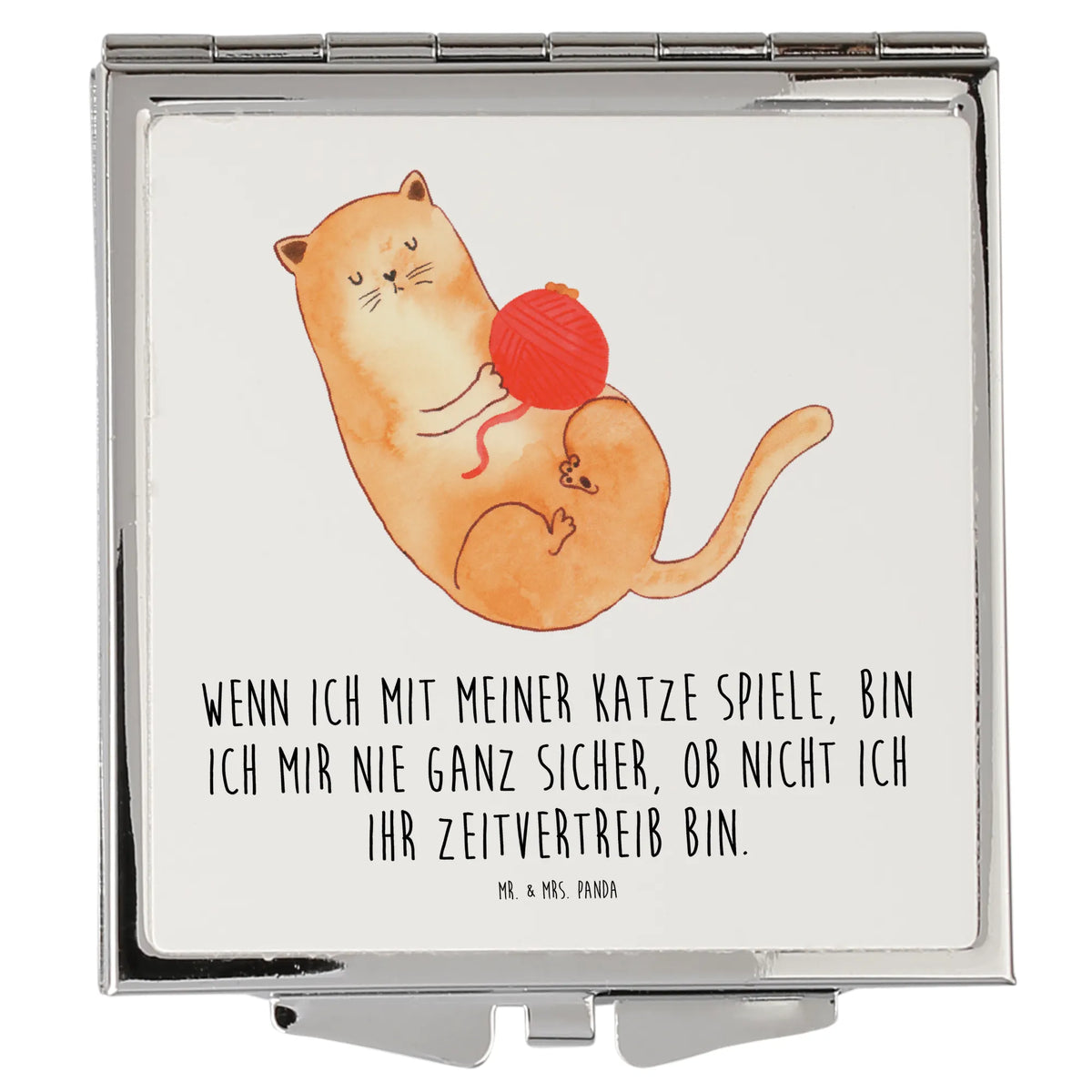 Handtaschenspiegel quadratisch Katze Spielzeit