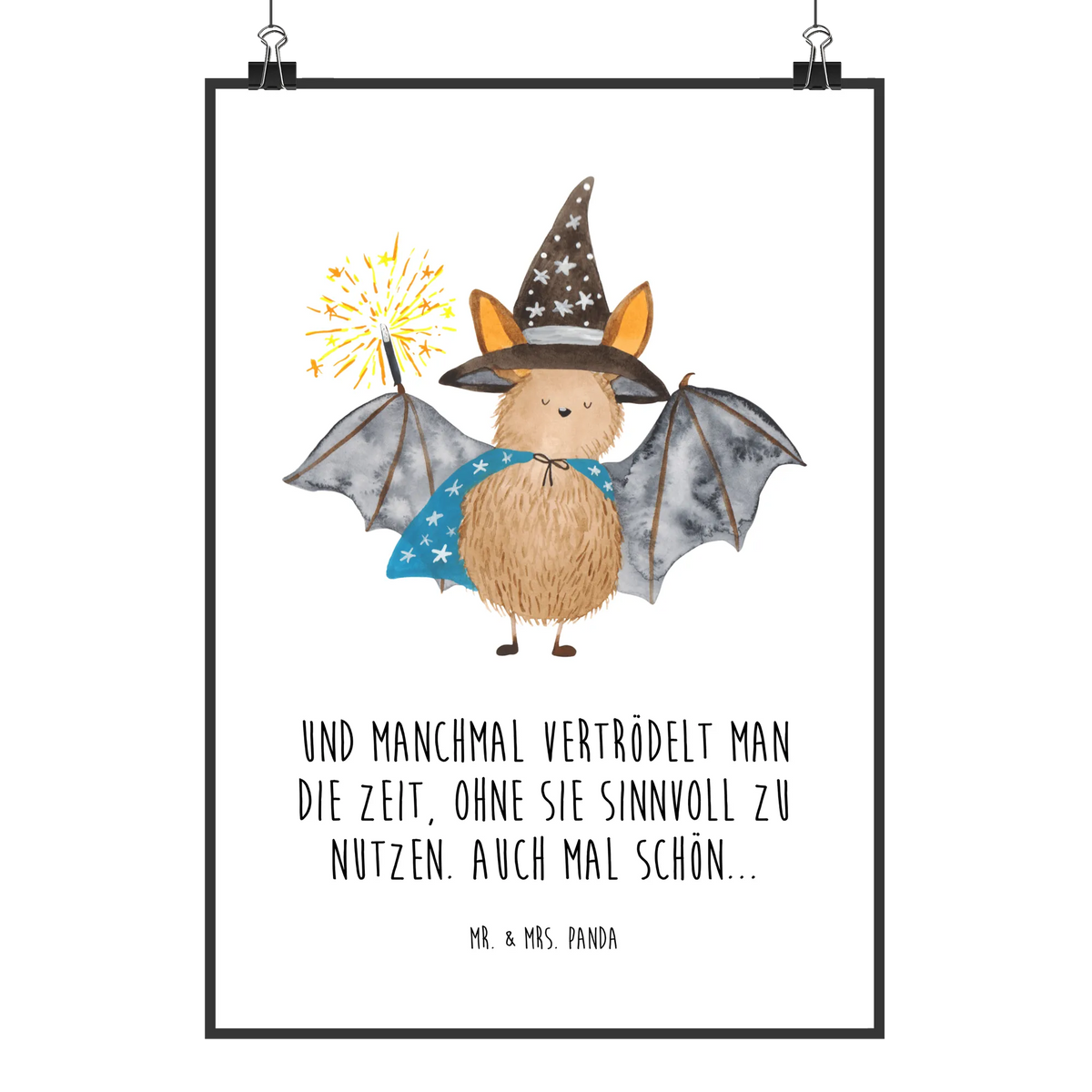Poster Fledermaus Zauberer