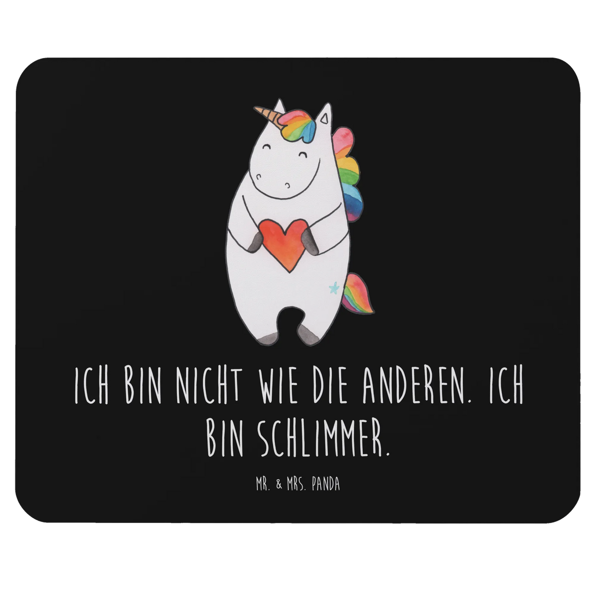Mouse mat unicorn Heart