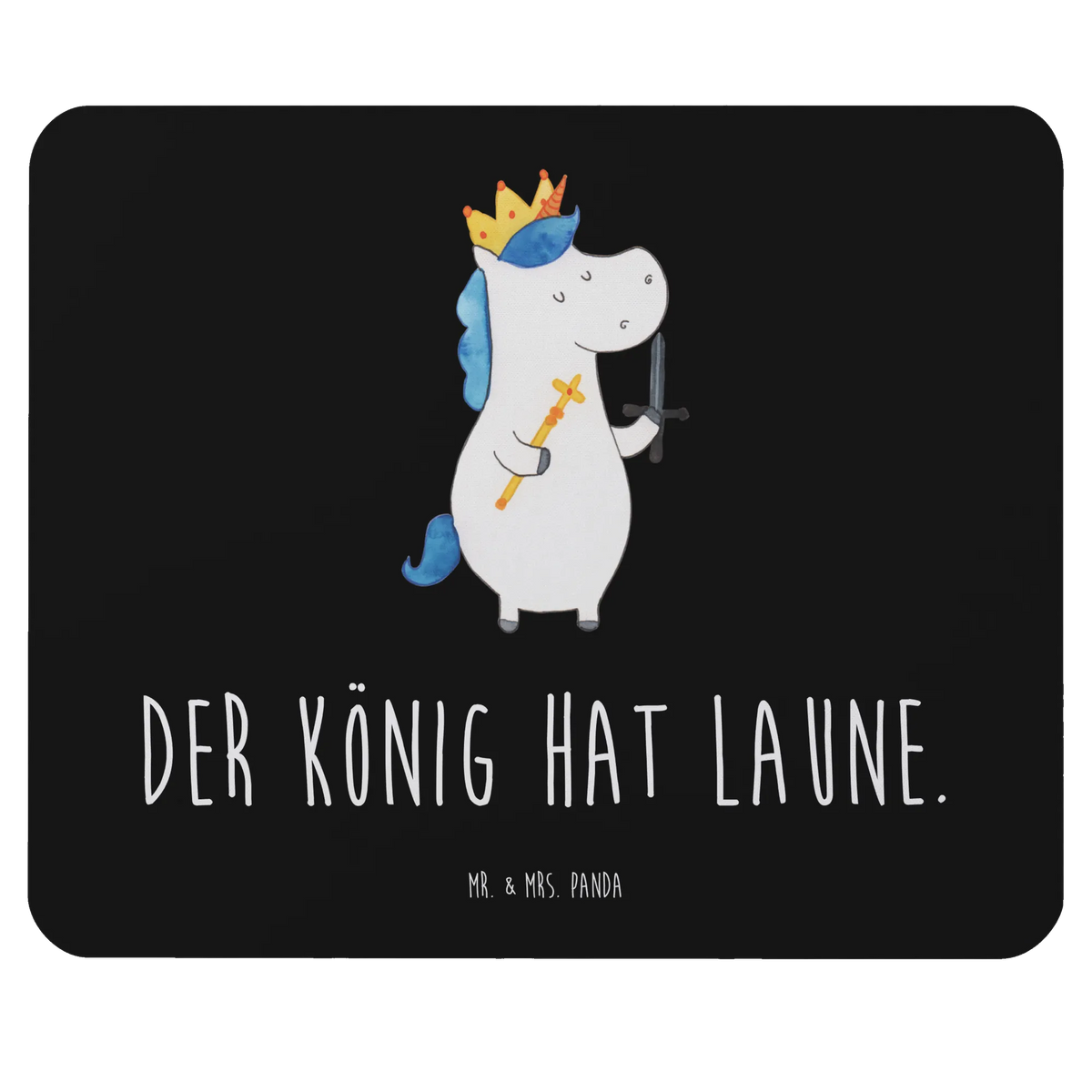 Mouse mat unicorn king with sword