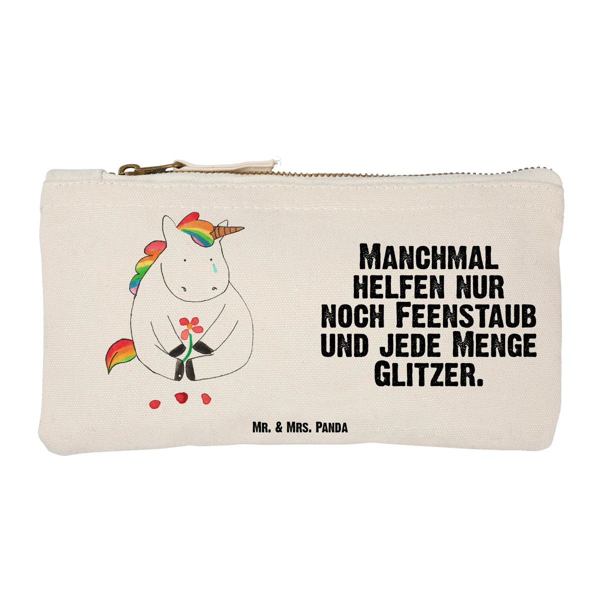 Schminktasche Einhorn Traurig