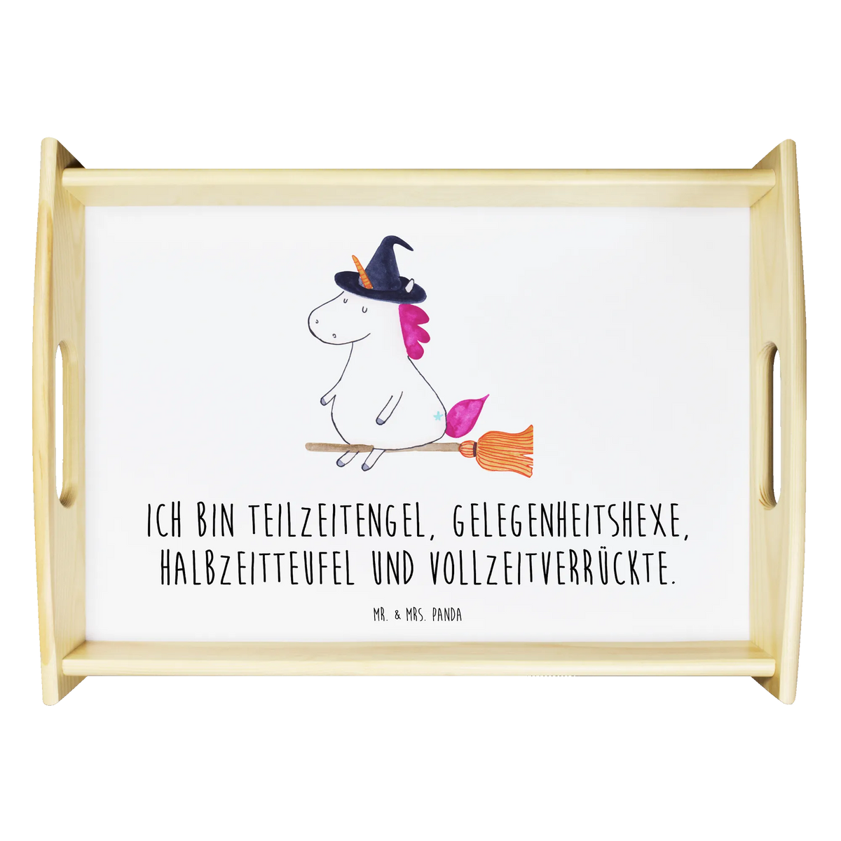 Serviertablett Einhorn Hexe